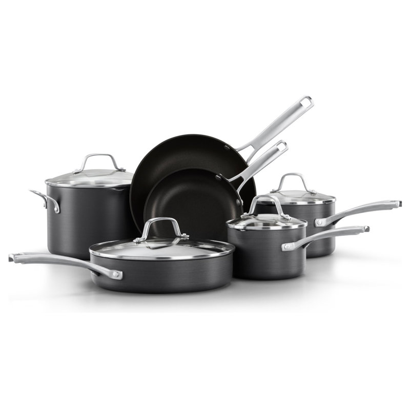 Calphalon Classic 10 Piece HardAnodized Aluminum Non Stick Cookware